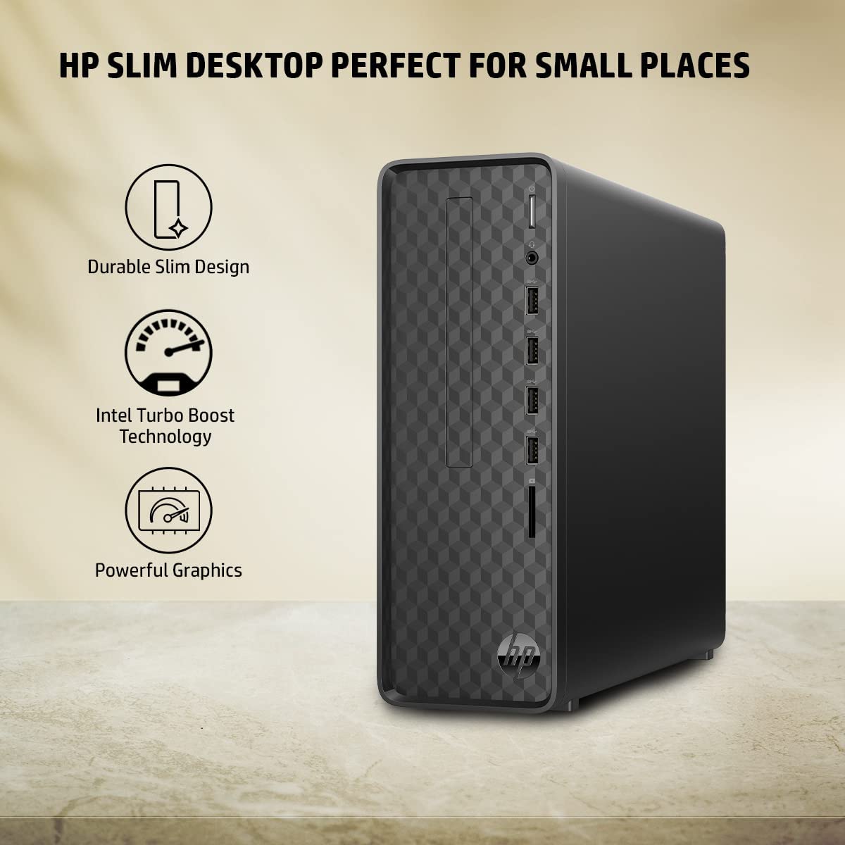HP Slim Desktop PC (10th Gen Intel Core i3-10105/8GB RAM/512GB SSD