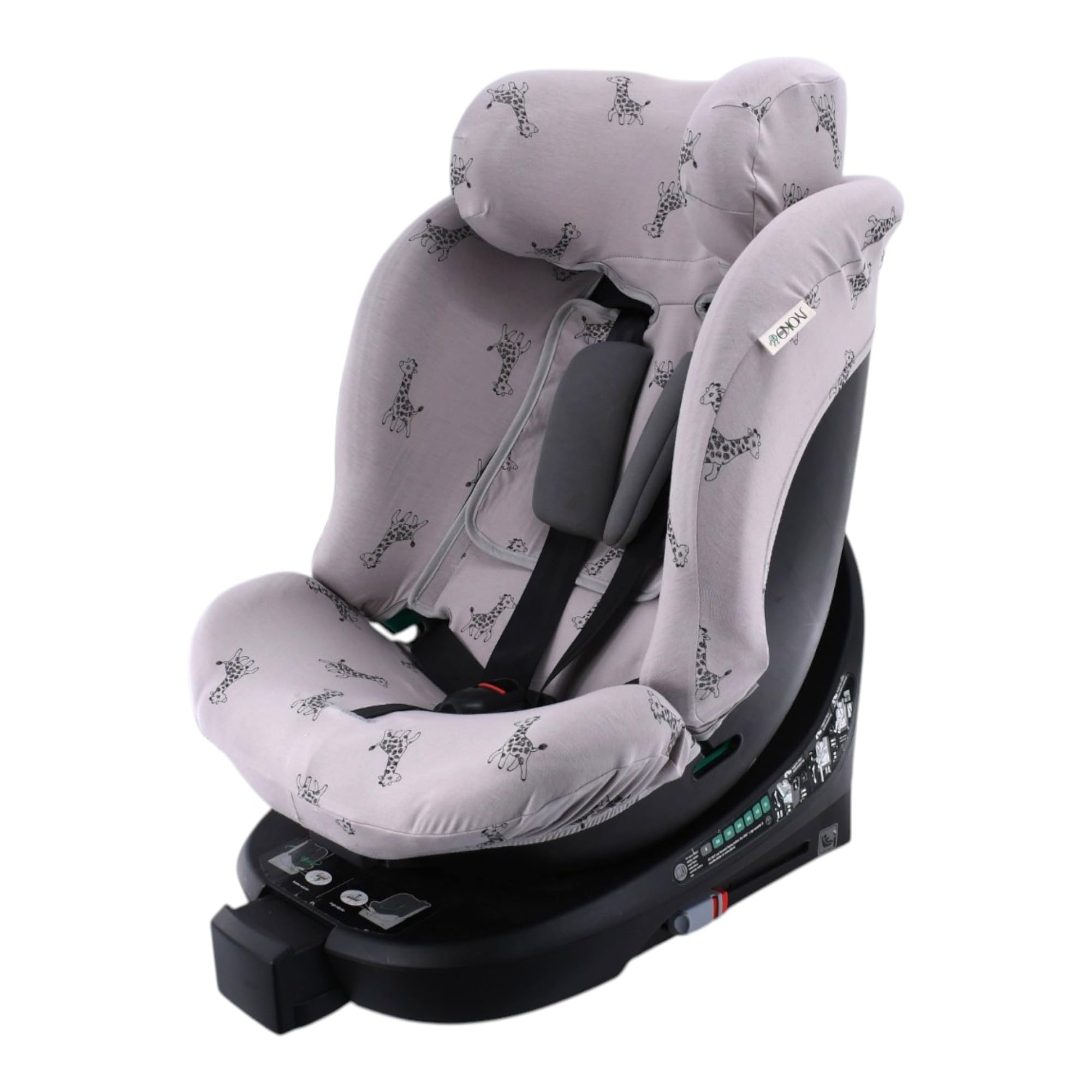 JYOKO Kids Bezug für Autositz, Baumwolle, kompatibel mit BeCool Saturn, atmungsaktive Baumwolle, ganzjährige Verwendung, entworfen und hergestellt in Barcelona, weißer Stern