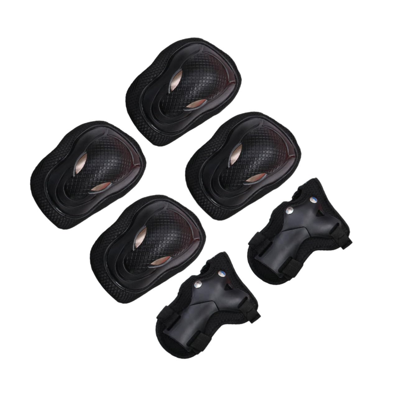 HONMEET 6pcs Set Kids Sports Protective Gear Kneepads Wrist Guards Elbow Pads for Roller Skating Skateboarding