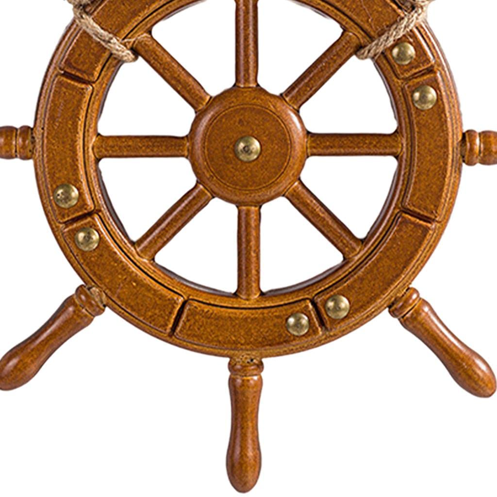 LOVIVER Timone Fatto a Mano in Legno Sea Life Tema Ornamento da Parete Decorazioni da Appendere Decorazioni Marine, 35 cm