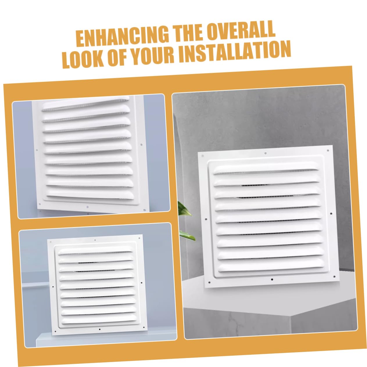NUOBESTY Griglia di Ventilazione in Lega di Alluminio, 2 Pezzi, Design a Lamelle, Protezione Intemperie per Armadi e Scatole Elettriche | Lega di Alluminio Robusta, Copertura Fessure, per Armadi e Contenitori, Formato Quadrato