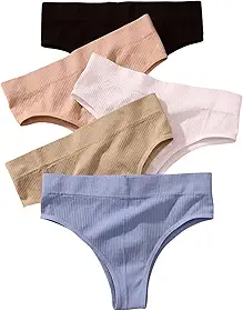 Kit 4 Calcinha Canelada Sem Costura Feminina Poliamida Premium Modelagem Tradicional Confortável