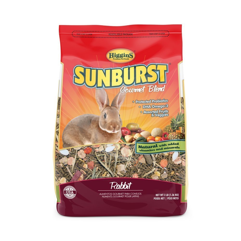 sunburst rabbit small animal food, 3lbs, multicolour