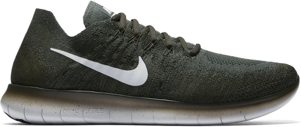 Nike Free RN Flyknit 2017 Size 9 Mens Running Vintage Green/Pure Platinum-Sequoia Shoes