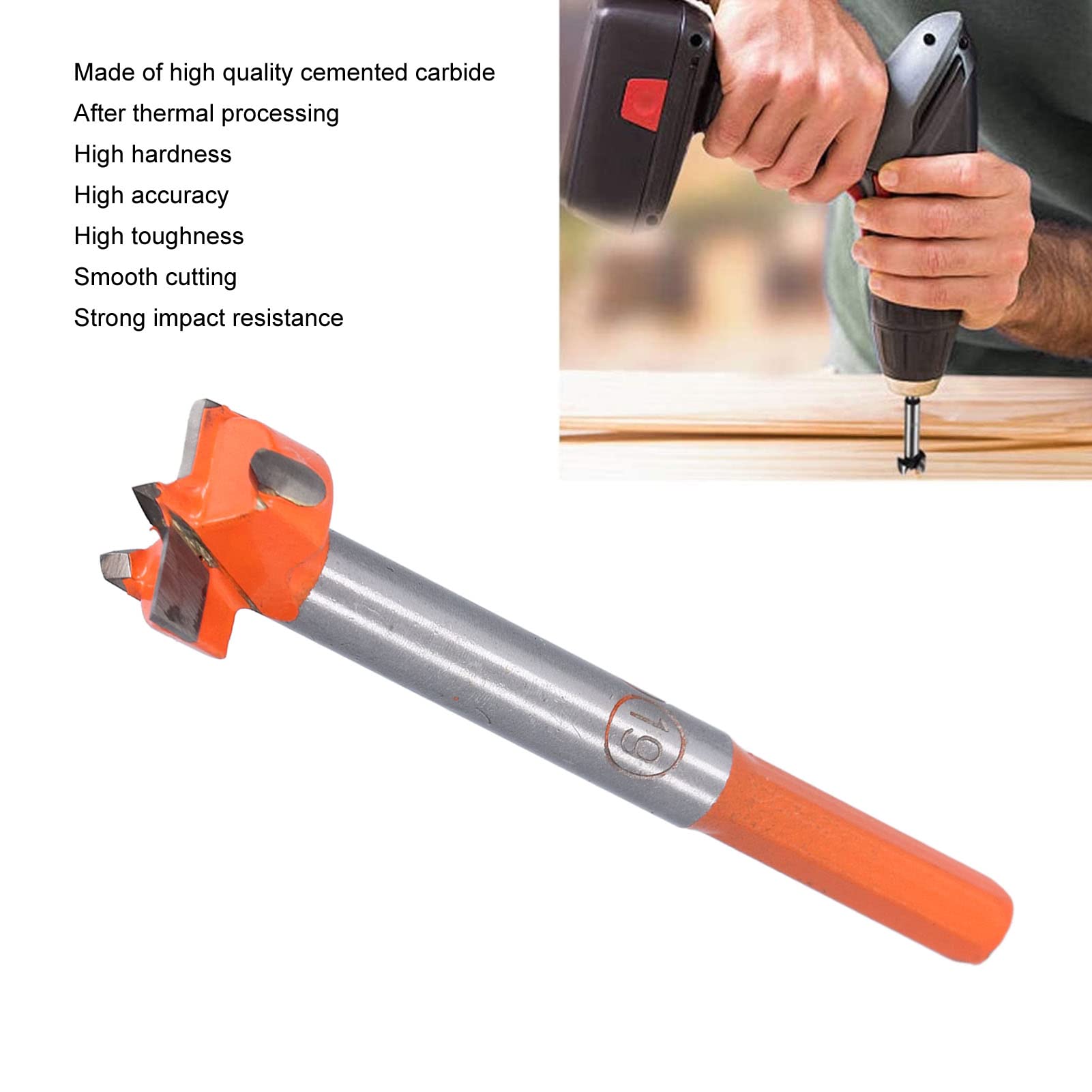 1 pcs12mm-53mm Driehoekige handvat Houtbewerking gat opener Gatenzaag Scharnier Saai boren Ronde Schacht Tungsten Carbide, 32mm