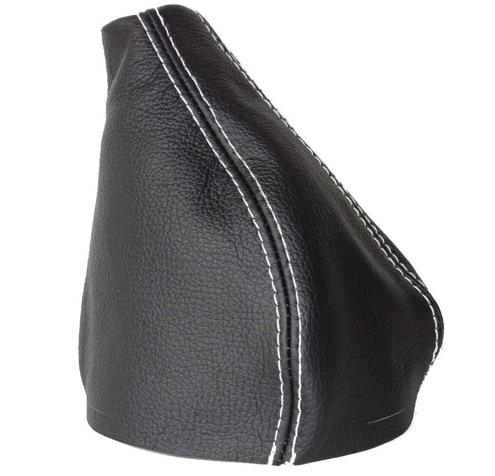The Tuning-Shop Ltd For Fiat Barchetta 1995-2005 Manual Shift Boot Black Leather White Stitching