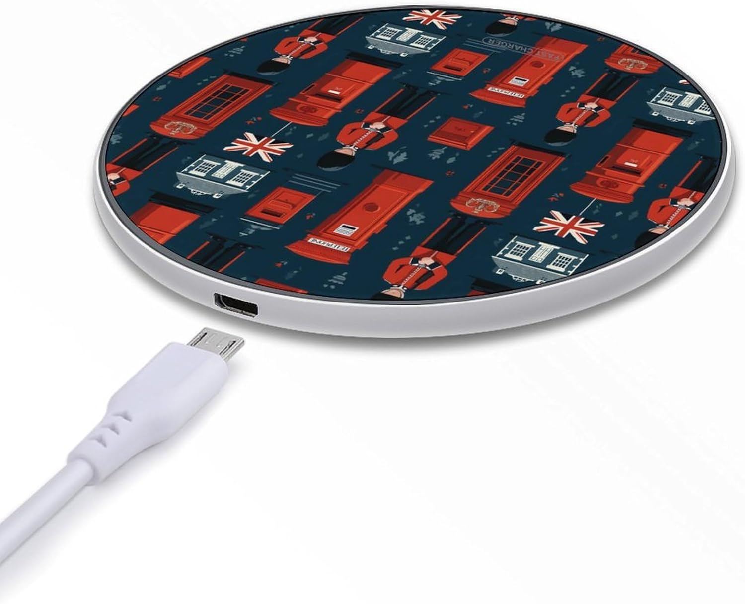 British Flag Parade Telephone Box Slim 10W Fast Charging Pad image 5