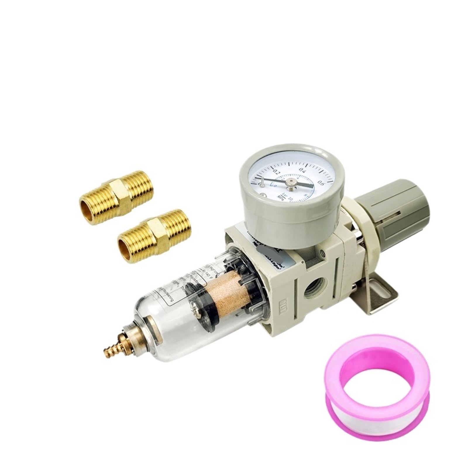 AYNRJKKX Copper core AW2000-02 Pneumatic Compressor air Filter Source Treatment Pressure Regulator(AW2000-02 C Male)