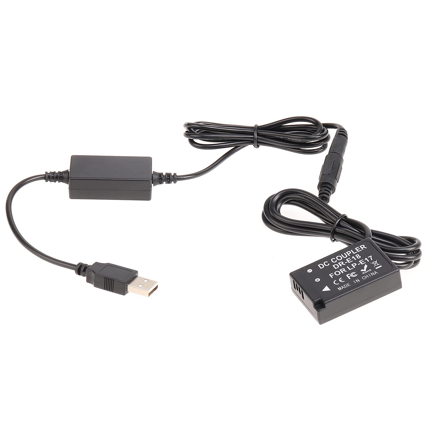 Alimentatore Fittizio DR-E18 Con Accoppiatore DC E Porta USB Per Canon EOS T7i, 8000D, 800D, SL2 - Foto 4