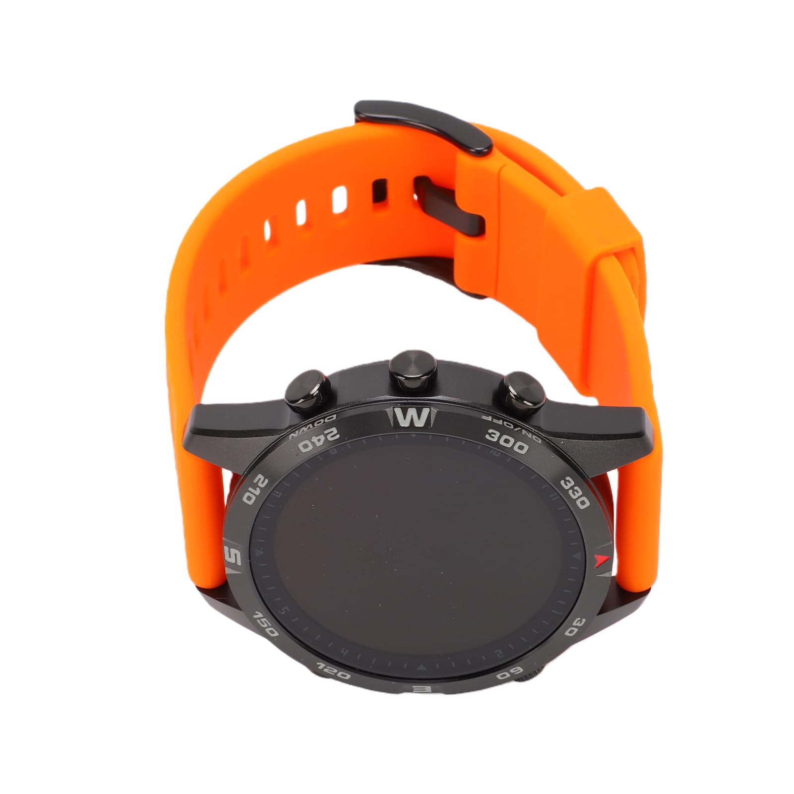 POENVFPO Reloj Deportivo Multifuncional con Navegación GPS Beidou, Monitor de Frecuencia Cardíaca, Altímetro, Brújula, para Senderismo y Seguimiento de Actividad Física Al Aire (Negro+Naranja)
