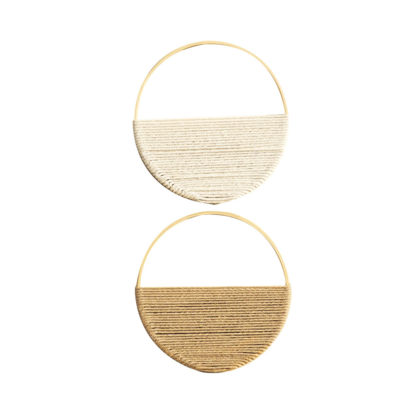 YROHGKPN 2Pcs Home Artistic Accessories Set Round Shaped Dorm Nursery Tapestries Woven Decor Wall Decorations Round Shaped Hangings Ornament