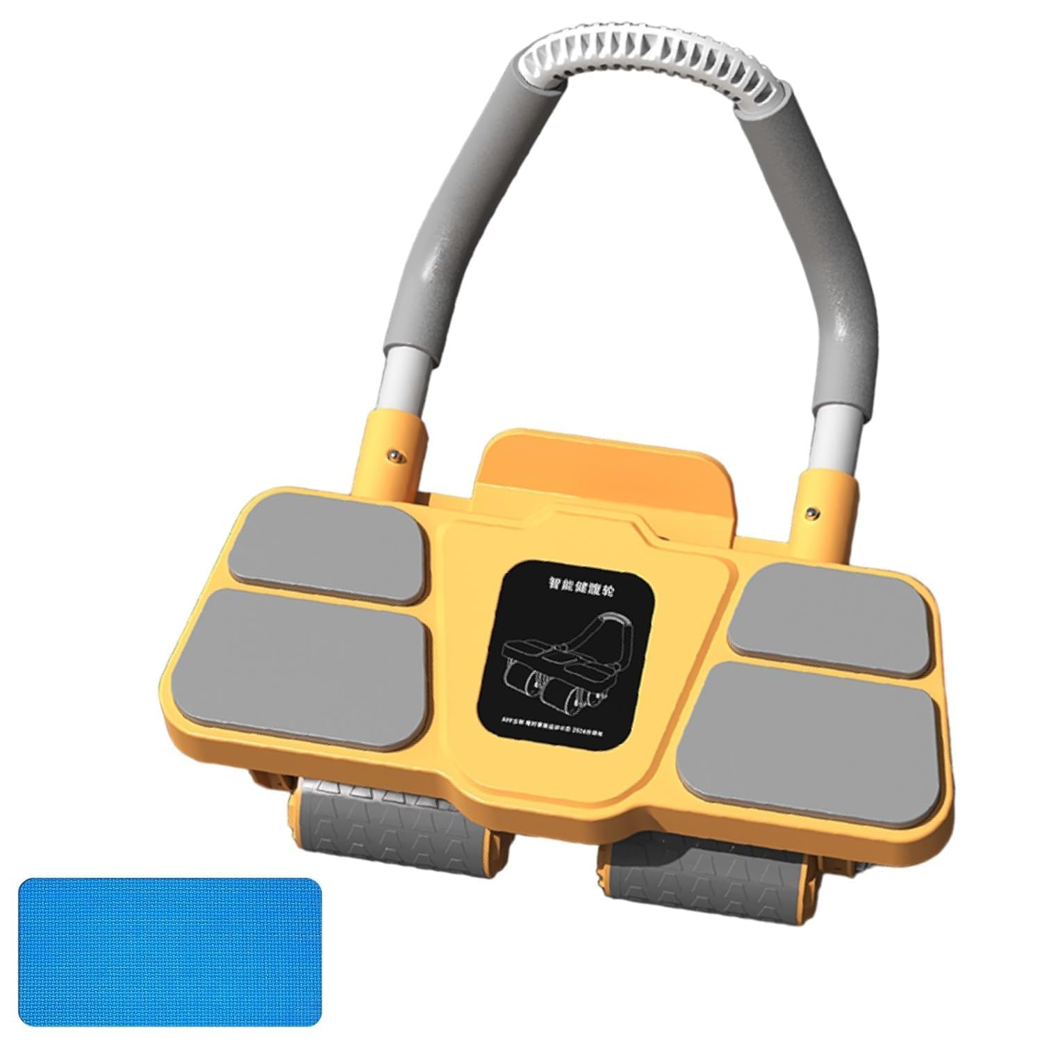 Aldea 2024 Upgraded Automatic Rebound Ab Roller – 4-Wheel Elbow Support Core Trainer with Digital Timer & Mobile Holder – Home & Gym Abdominal Muscle Exercise Equipment-image-28
