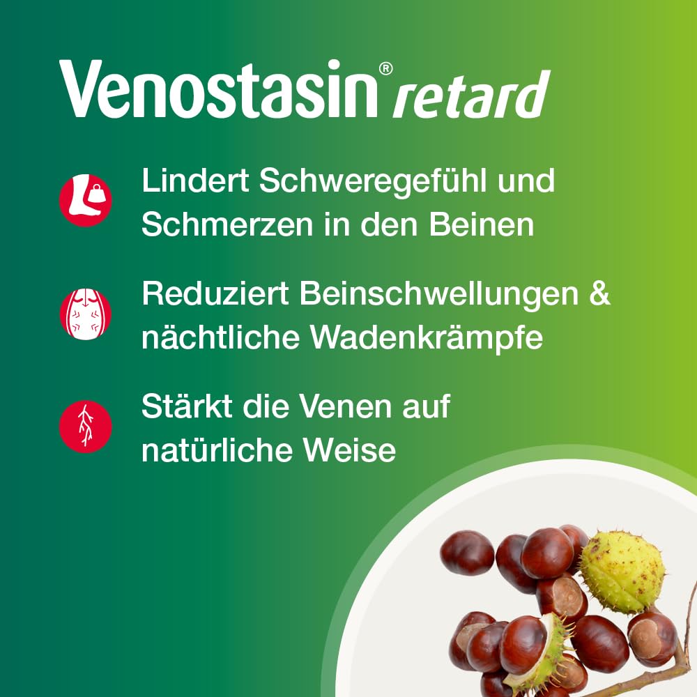retard 50 mg, mit Rosskastanie, Hartkapseln, 200 St | effektiv bei Venenleiden, lindert Schweregefühl und Schmerzen, reduziert Beinschwellungen