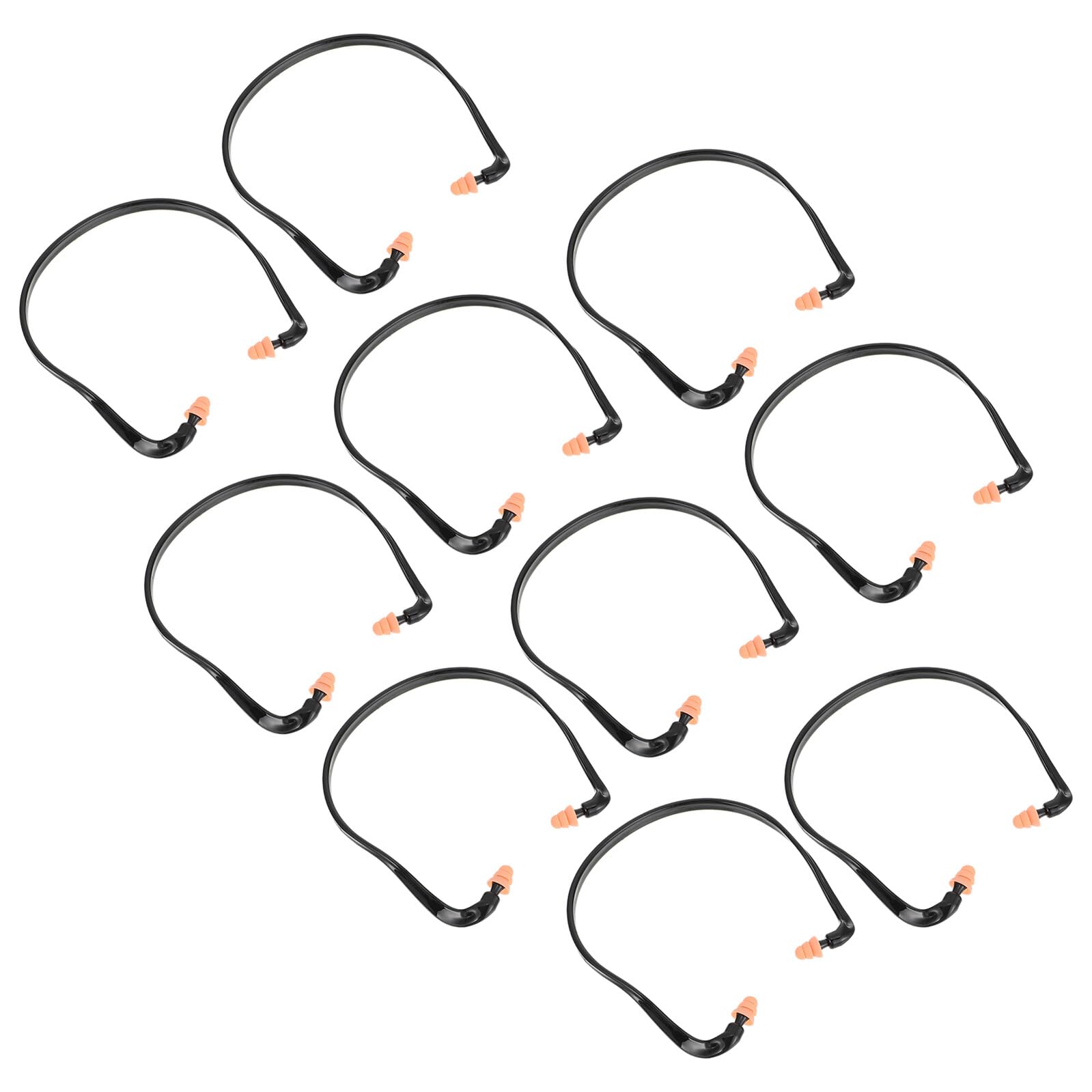 Bouchons D'oreilles à Bande en Silicone Noir 10 Pièces, du Bruit
