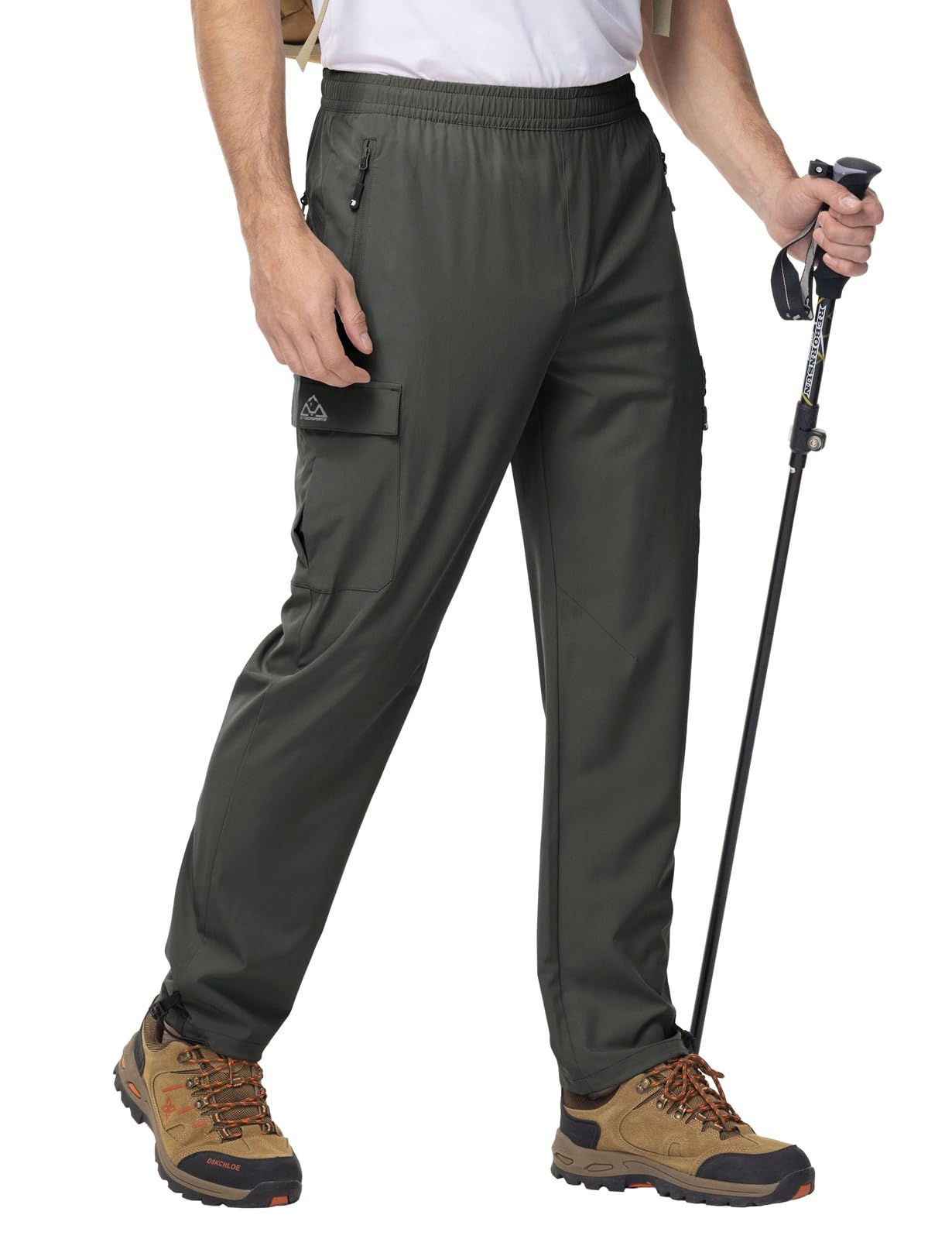 Rdruko Wanderhose Herren Sommer Leichte Cargohose Stretch Outdoorhose Wasserdicht Trekkinghose Schnelltrocknend für Männer mit 5 Taschen