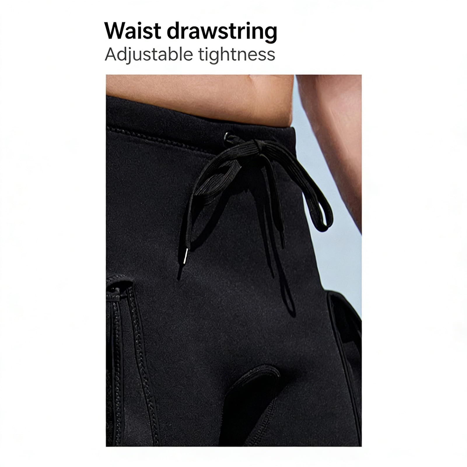 Pantaloncini da Sub da Uomo da 3 Mm, Pantaloni da Muta Termica da Sub con Cintura Regolabile e Tasche Utili per lo Snorkeling e il Nuoto