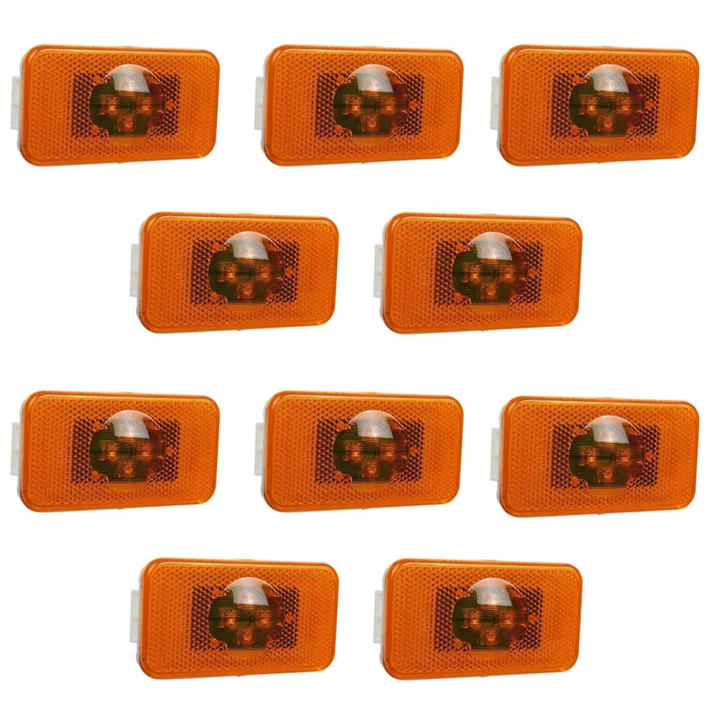 Baceyong Luce di posizione laterale a LED 24 V, 4 LED arancione, luci di avviso, 10 luci di posizione laterali 24 V 4 LED, adatto per la serie V01V0 FH/FM