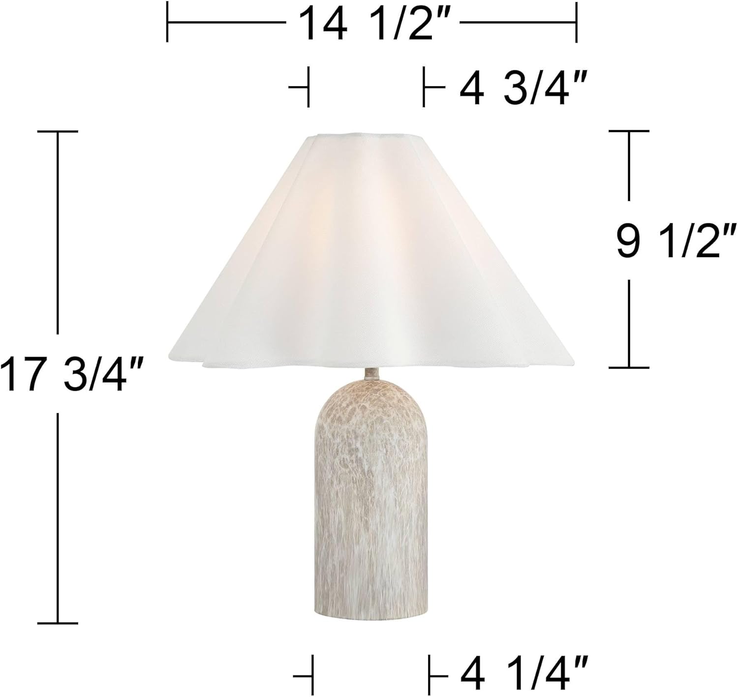 360 Lighting Demi 17 3/4" High Small Modern Accent Table Lamp Marbleized Beige Finish Metal Single Linen White Shade Living Room Bedroom Bedside Nightstand House Office Home Reading Kitchen