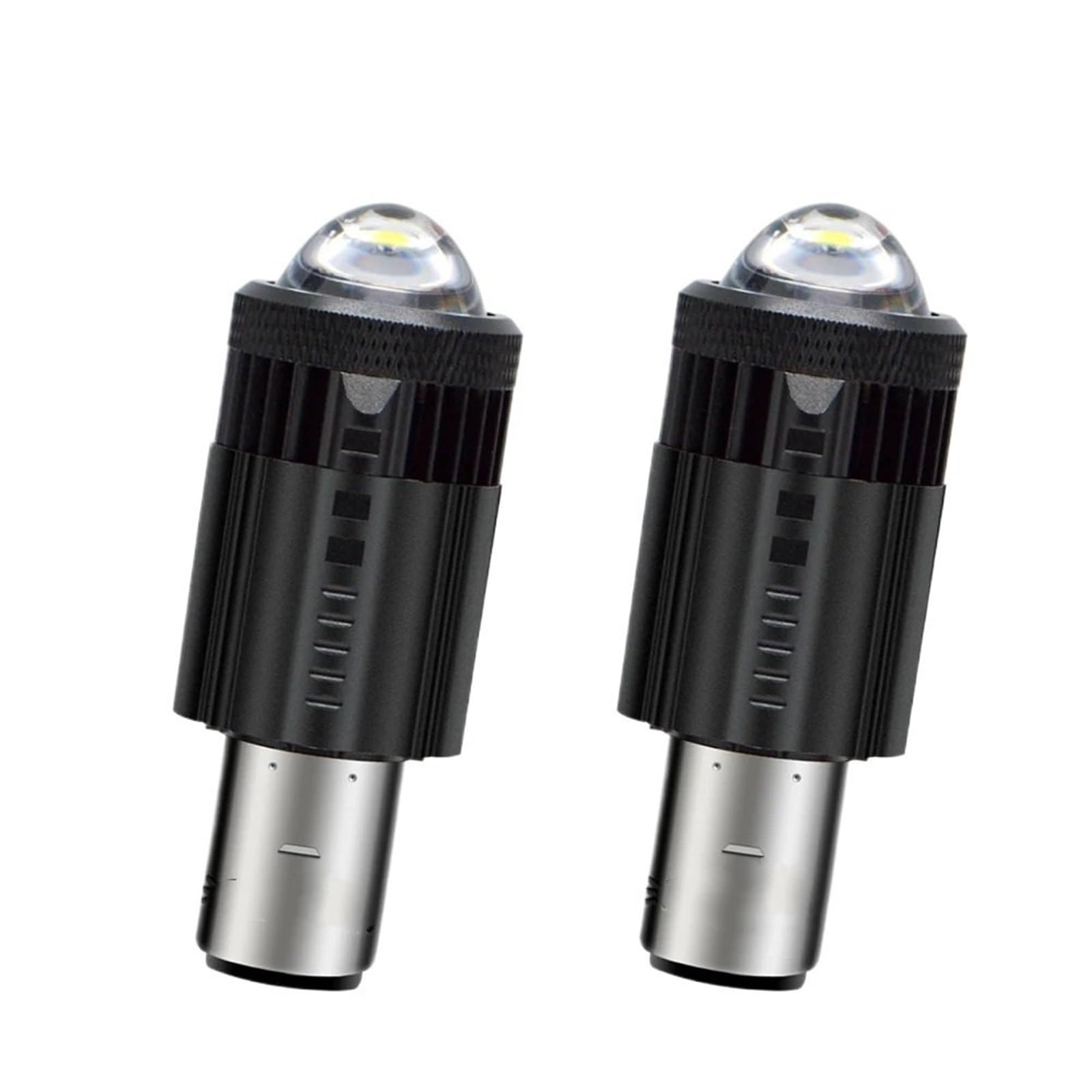 Dirt Bike Reflektor Żarówka Reflektora Motocykla LED BA20D 8-24V Hi/Lo Beam Wentylator Chłodzenie Moto Lampa Przeciwmgielna Reflektor 2000lm Biały 2 Szt.