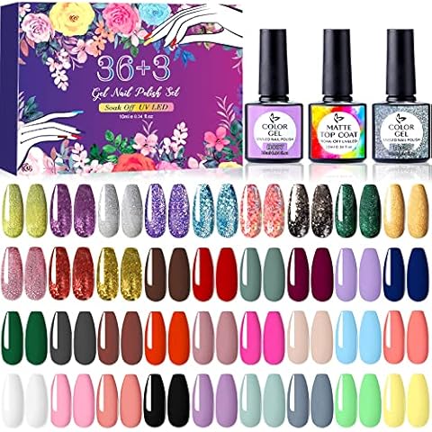 BEYAOBN 39 Pcs Esmalte Semipermanente para Uñas Cover