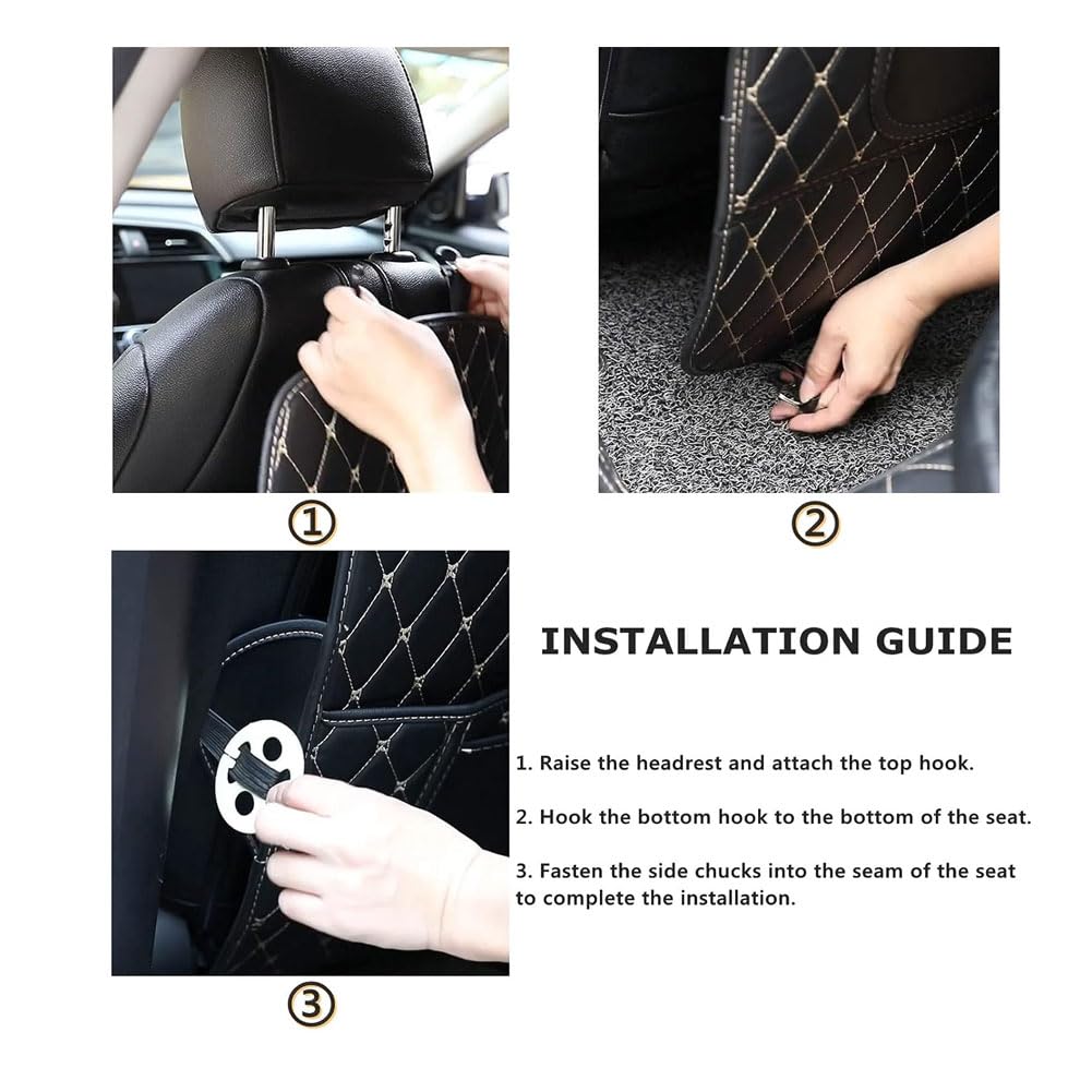 2 Pezzi Auto Sedile Anti Calcio Cuscino per Toyota Corolla/Highlander/Land Cruiser, PU Pelle Anti-Calcio Schienale Protettori di Seggiolini Anti Sporco Accessori,l