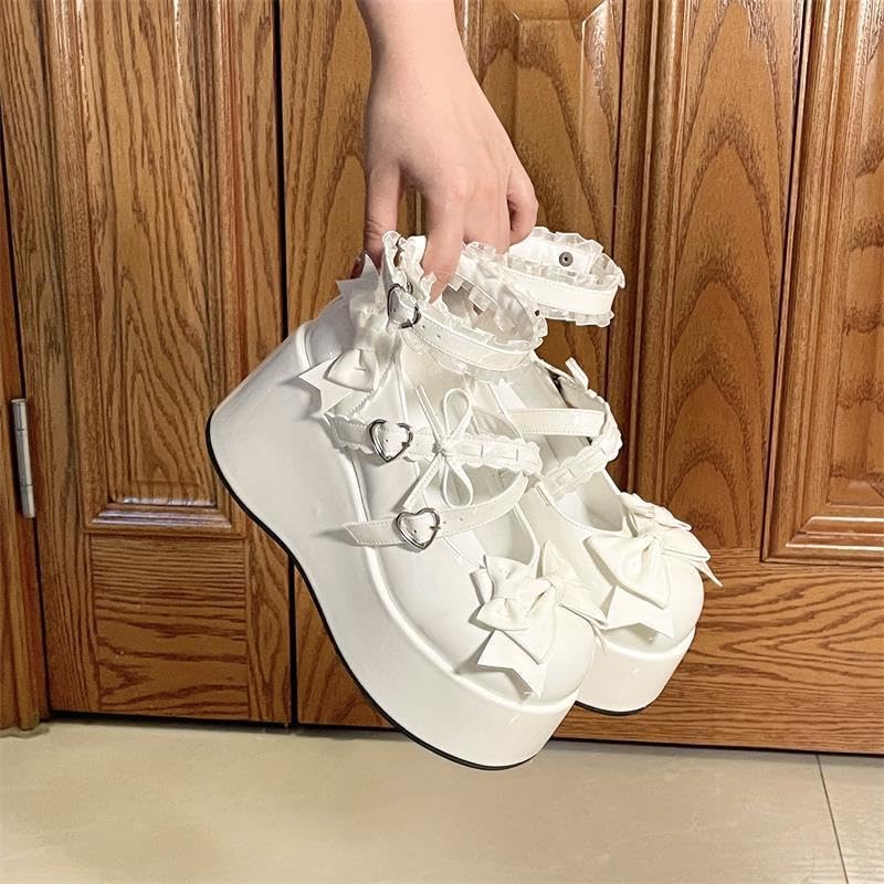 Emo Shoes Mary Janes Y2K Retro Rave Grunge Doll Shoes for Women Preppy Teen Girls - Goth Non Slip Kawaii Elegant Cute Core Comfortable Walking Birthday Gifts Rococo Lolita Back to School Party2