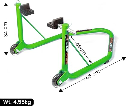 GRAND PITSTOP ROLLER, PADDOCK STAND, WHEEL CHOCK & MOTOJACK (Non-Dismantable-Green)