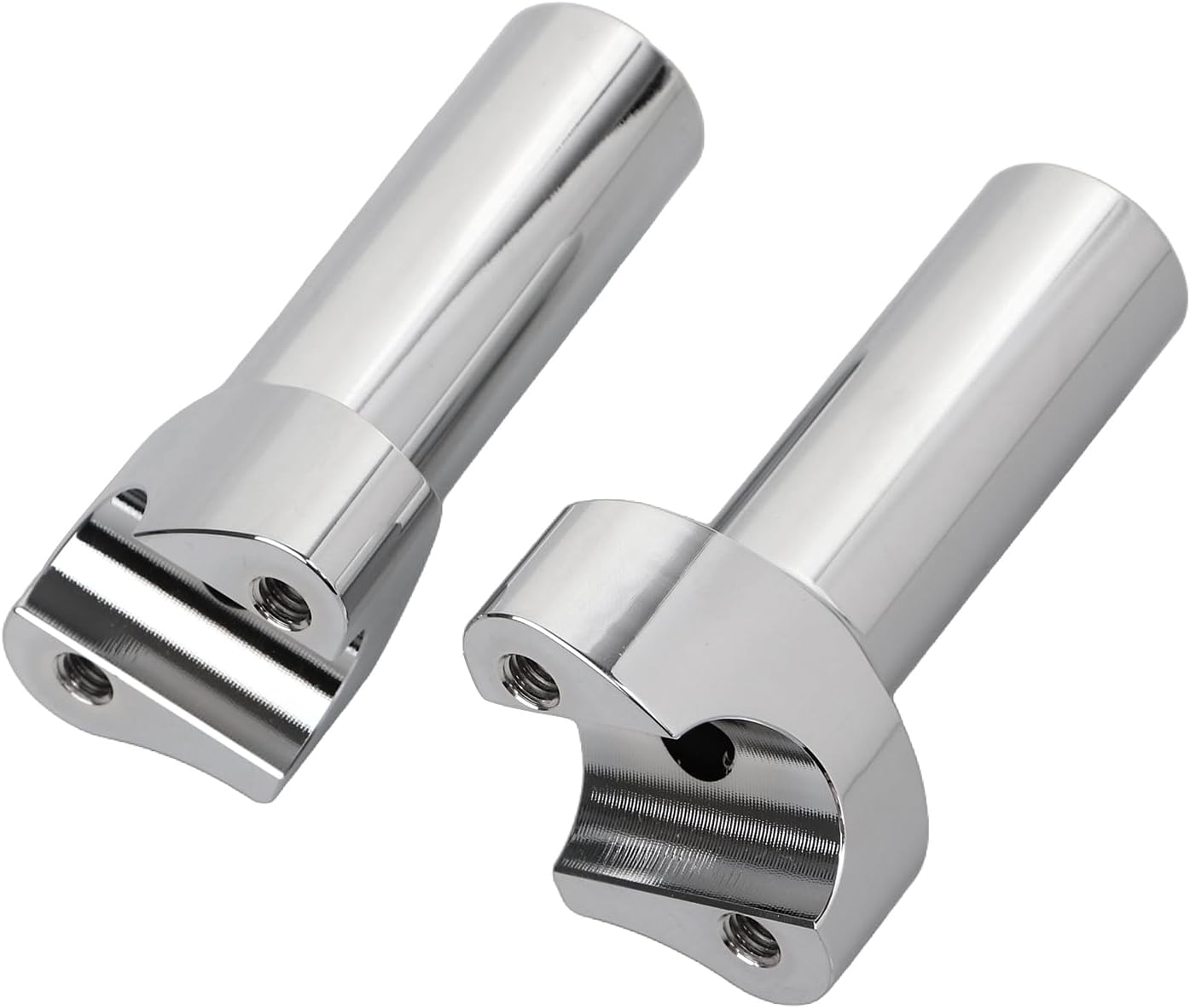 Chrome Aluminum 4" Straight Handlebar Risers For Harley 1" Bar Sportster Fat Boy Heritage Softail Dyna Street bob Wide Glide Low Rider