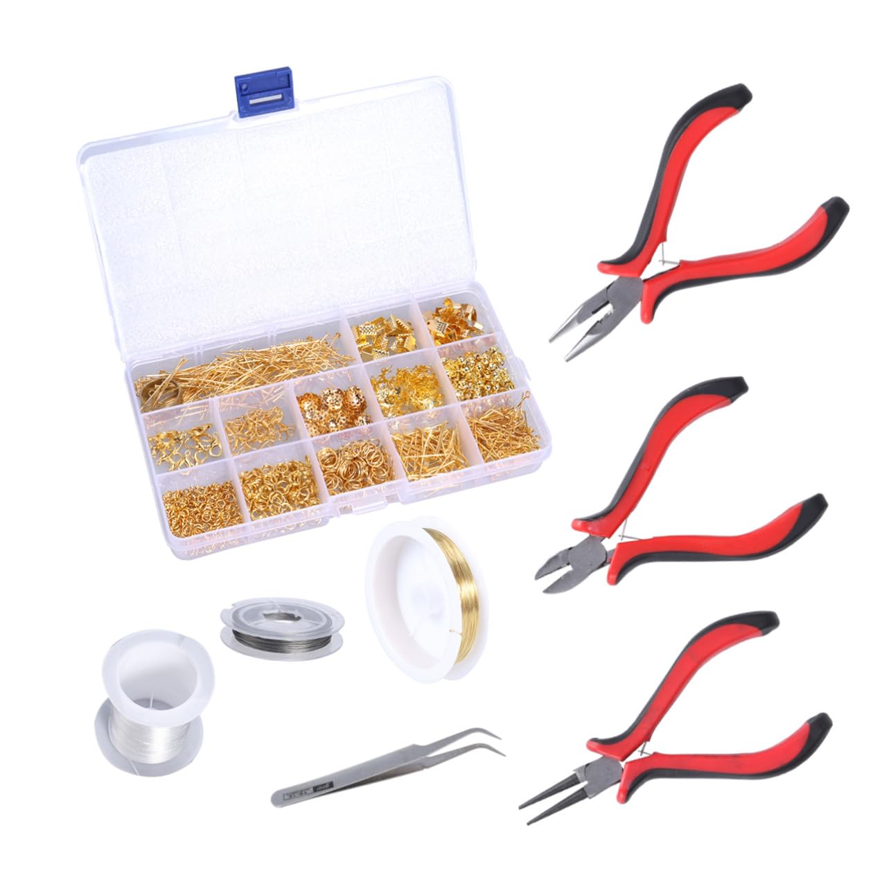 Angoily Kit d'Outils pour Fabrication de Bijoux en Métal pour Bricolage
