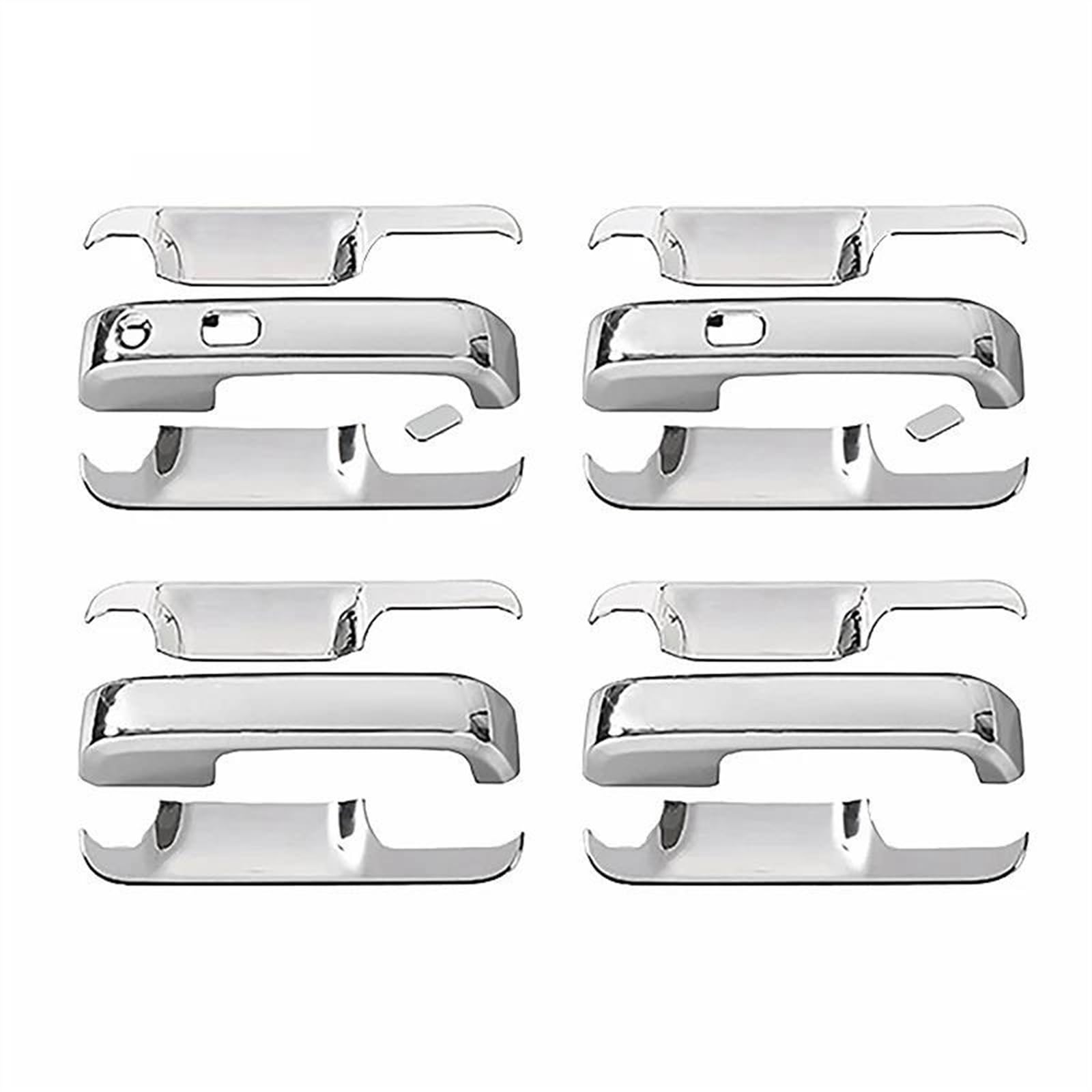 SLIMES Car Exterior Door Handle Grab Bowl Cover Trim Styling Auto Moldings ABS Accessories for Ford F150 2015-2020 Protection(D Chrome)