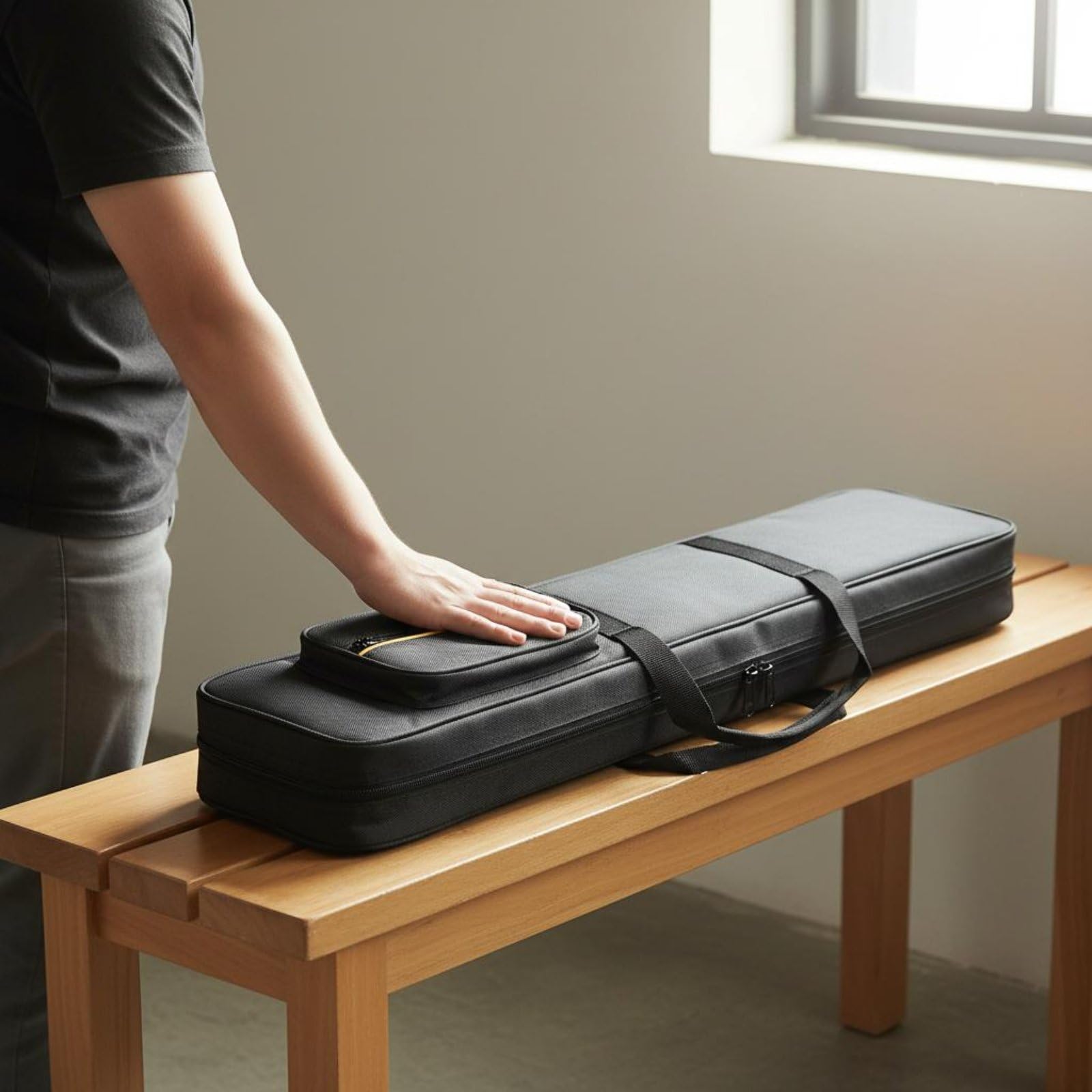 Zaino Porta Stecche 4 Posti Antiurto Borsa da Trasporto Resistente All'usura Attrezzatura Sportiva per Tornei