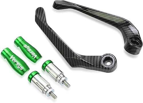 Miniatura 3 de Para Kawasaki VERSYS 650 1000 X300 KLE650 motocicleta 0.866 in manillar Grips Guard freno embrague manillar manillar protector (color : gris)