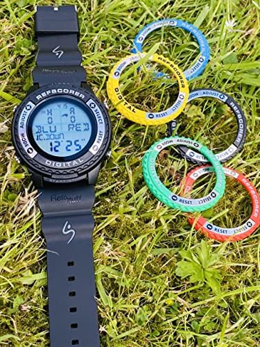 RefStuff RefScorer Digital New v2.021 Football Referee Watch - Record The Score of The Game! and Now Interchangeable Customisable Top Rings/Bezels! - (Sold Separately in Packs of 5)
