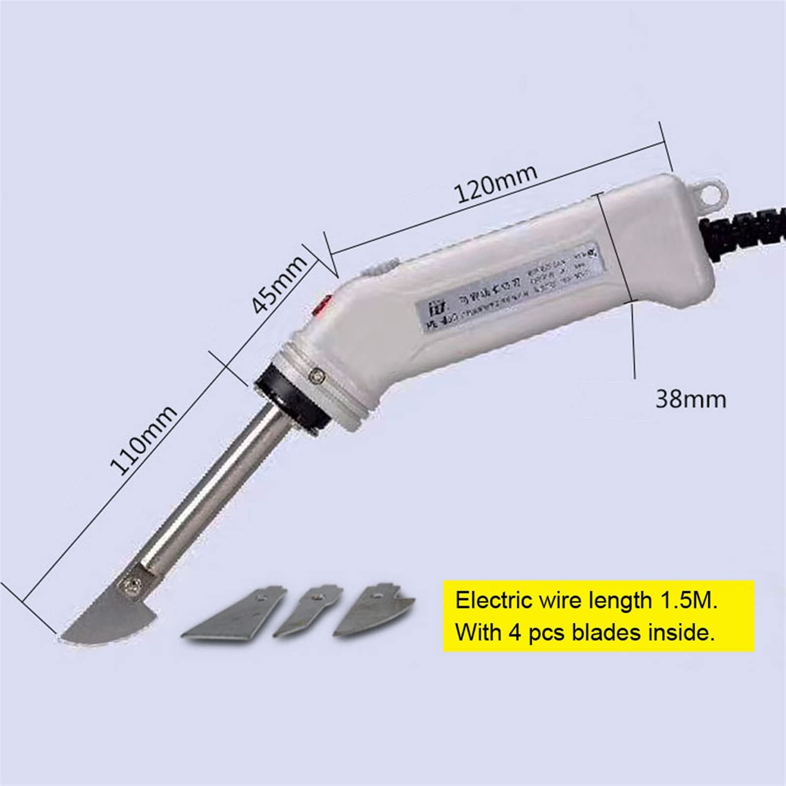 Tijeras de lana, Cortador eléctrico Berserker, herramienta de corte de cuchillo caliente de espuma de poliestireno 20 50W(Silver)