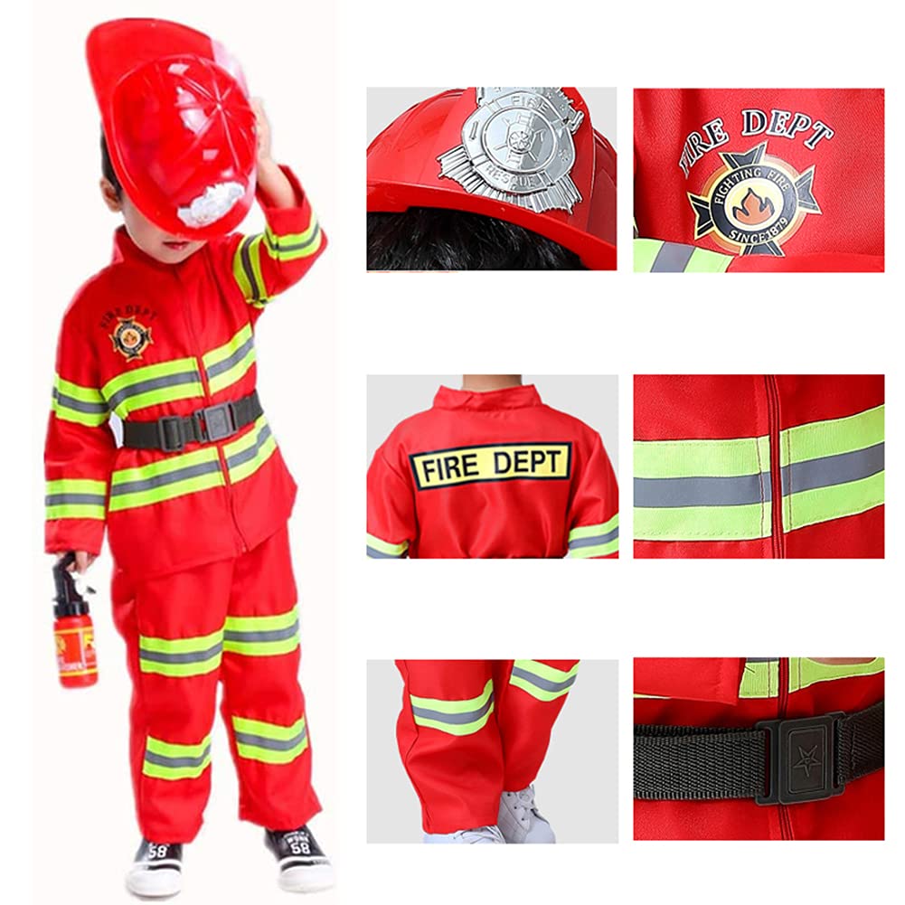 Amazon.co.jp: mecaponn 消防士 コスプレ 子供 ハロウィン 衣装