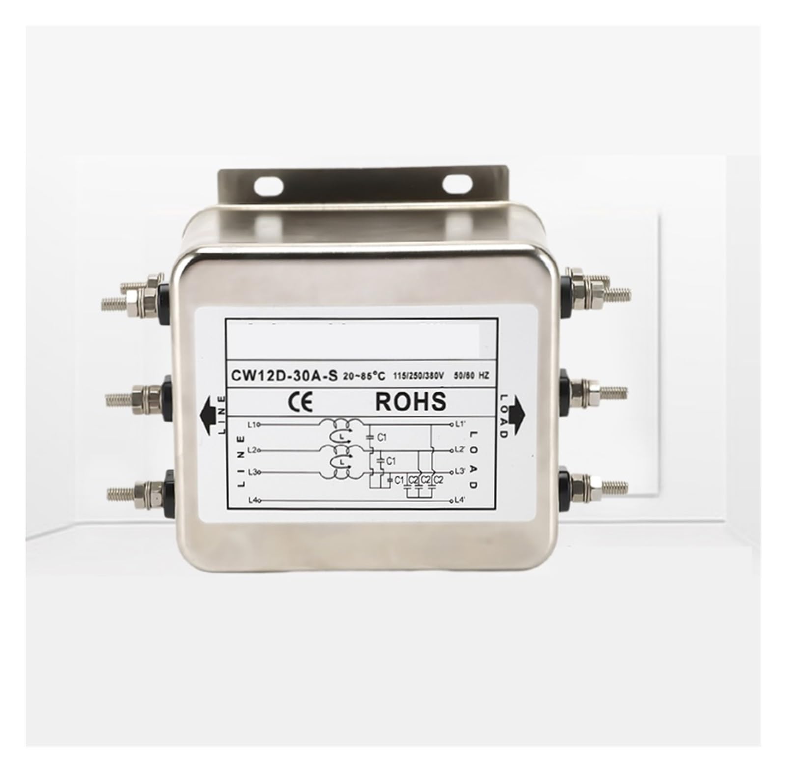 Filtre de puissance triphasé 30A CW12D anti-interférence réseau