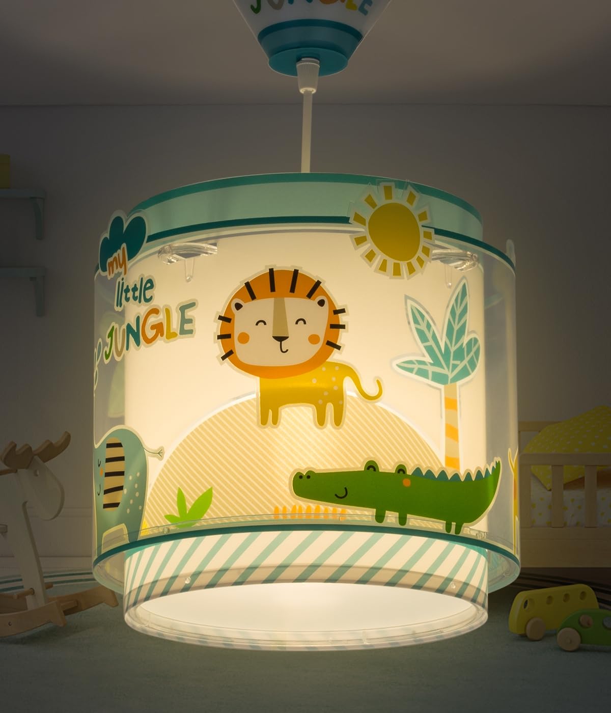 Dalber Lámpara Techo Colgante Infantil Animales Jungla E27 My Little Jungle Multicolor