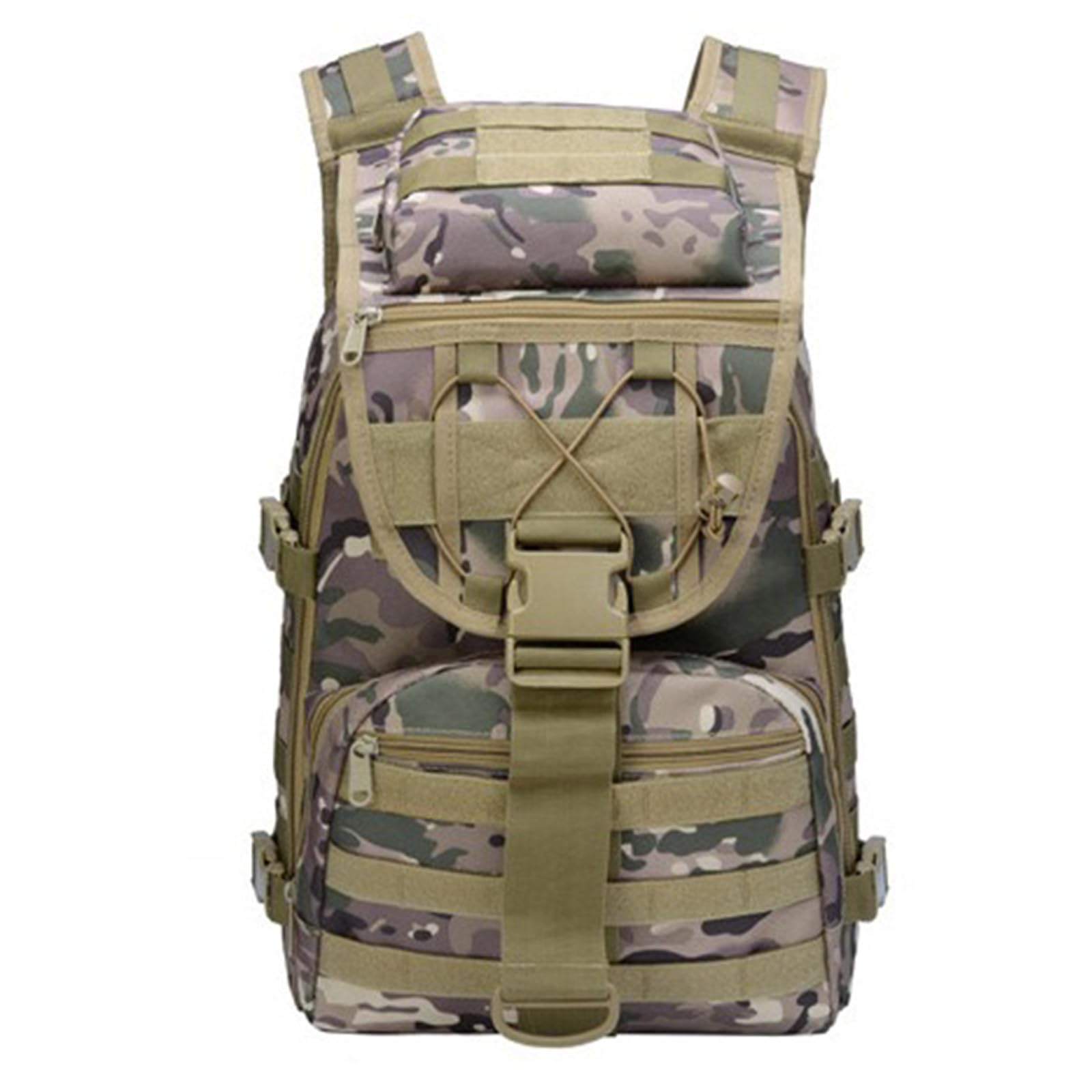 CINGHI LUSSO Tactical Backpack 35L Waterproof Backpack for Travelling Tool Backpack Mens Rucksack for Men Military Backpack Hiking Backpack (Camouflage)