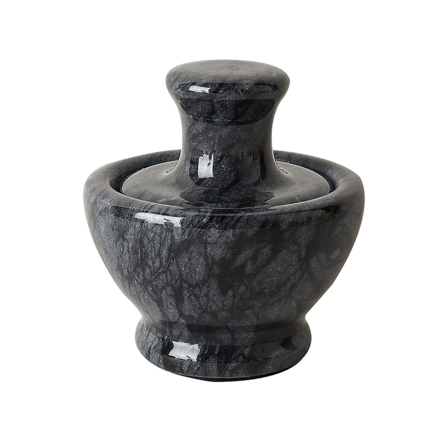 Pestle and Mortar Solid Stone Grinder Manual Pepper Tablets Mortar Bowl - Stylish Countertop Tool for Home Cooking Meal Prep