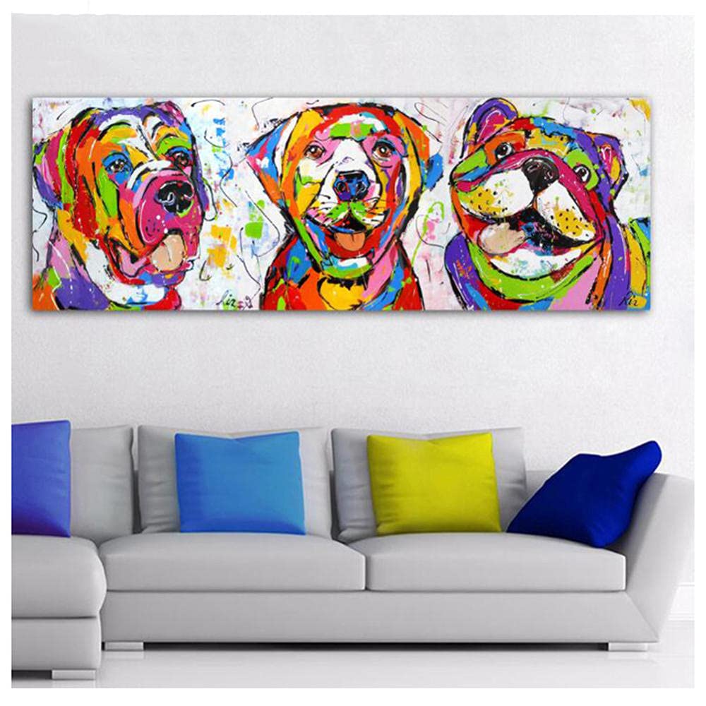 Peinture diamant bouledogue 5D grand kit anti-stress pour embellir un grand mur vide