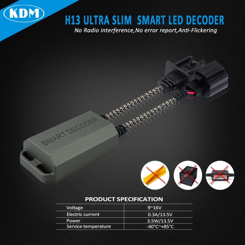 H13/9008 Decoder BEAMTECH H13 Fog Light Decoder - Anti-Flicker Error ...