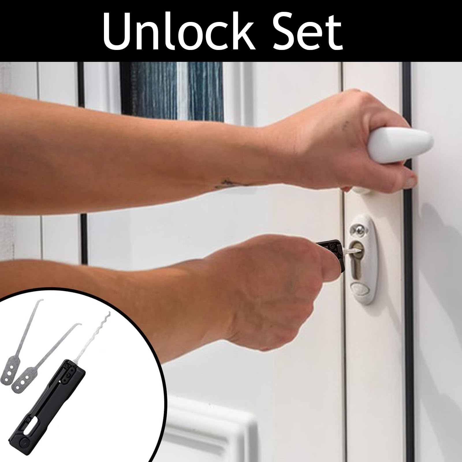 Lock Picking Tool Set, Professional Lockpicking Set, Kompaktes und tragbares Design, Ideal für Schule Gym Schließfach, Werkzeugkasten, Hasp Lagerung, Ideal für Schlosser Enthusiasten und Anfänger