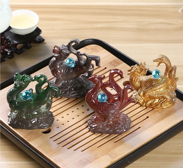 Amazon.co.jp: 四神獣 置物 【四神相応4点組】青龍 白虎 玄武 朱雀風水 
