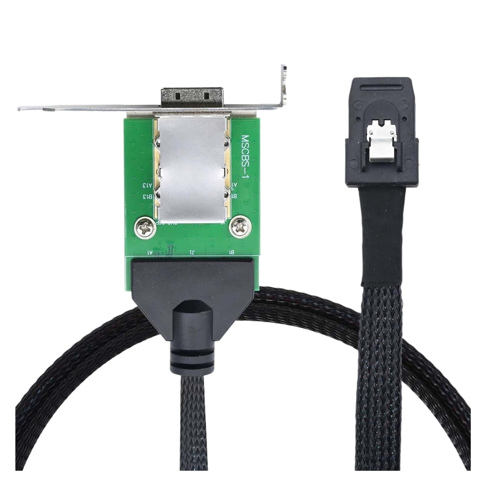 Câble adaptateur interne HD MI NI S*A*S SFF-8087 Host vers S*A*S HD SFF-8088 femelle avec support bas vers disque dur 1 m