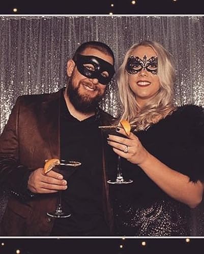 Miniatura 8 de Juego de máscaras para parejas, máscara de mascarada para mujer, máscara de disfraz negra, máscara de cosplay, fiesta de disfraces