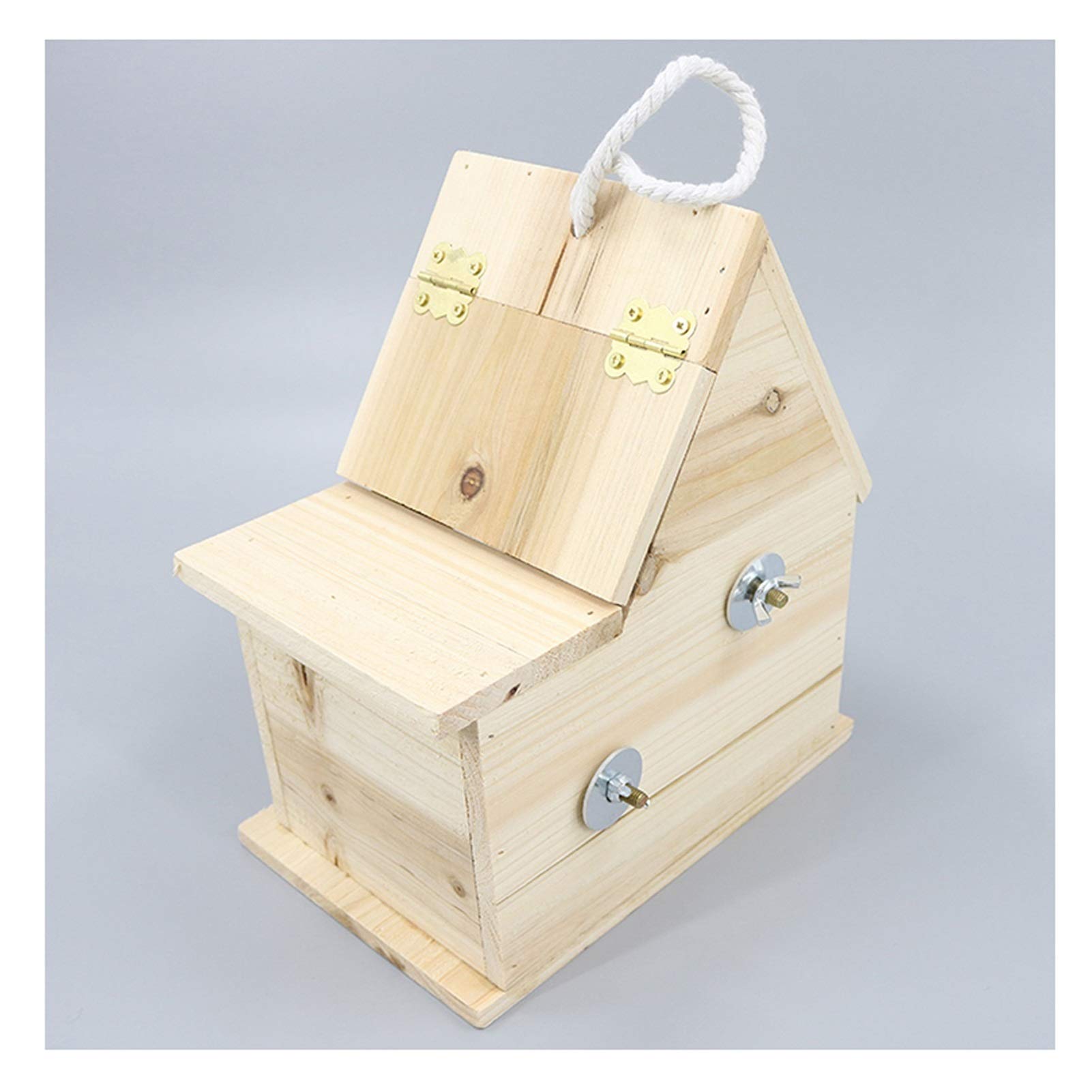 Jaula de pájaros Nest Box Bird House Caja de cría de Madera para Lovebirds, Parrotlets Caja de apareamiento Pájaros Naturales Huts Nido de Pájaro