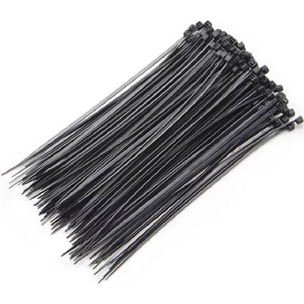 Plant Ties, Self-Locking Nylon Wire Cable Zip Ties Organizing Wires Black Multiple Sizes Pack of 100(3x200)