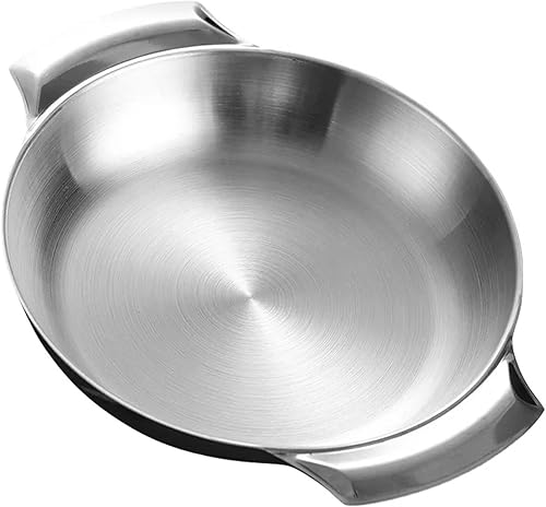 Olla de cocina de acero inoxidable, sartén, utensilios de cocina para picnic, camping, cocina, hogar, 7.1 in