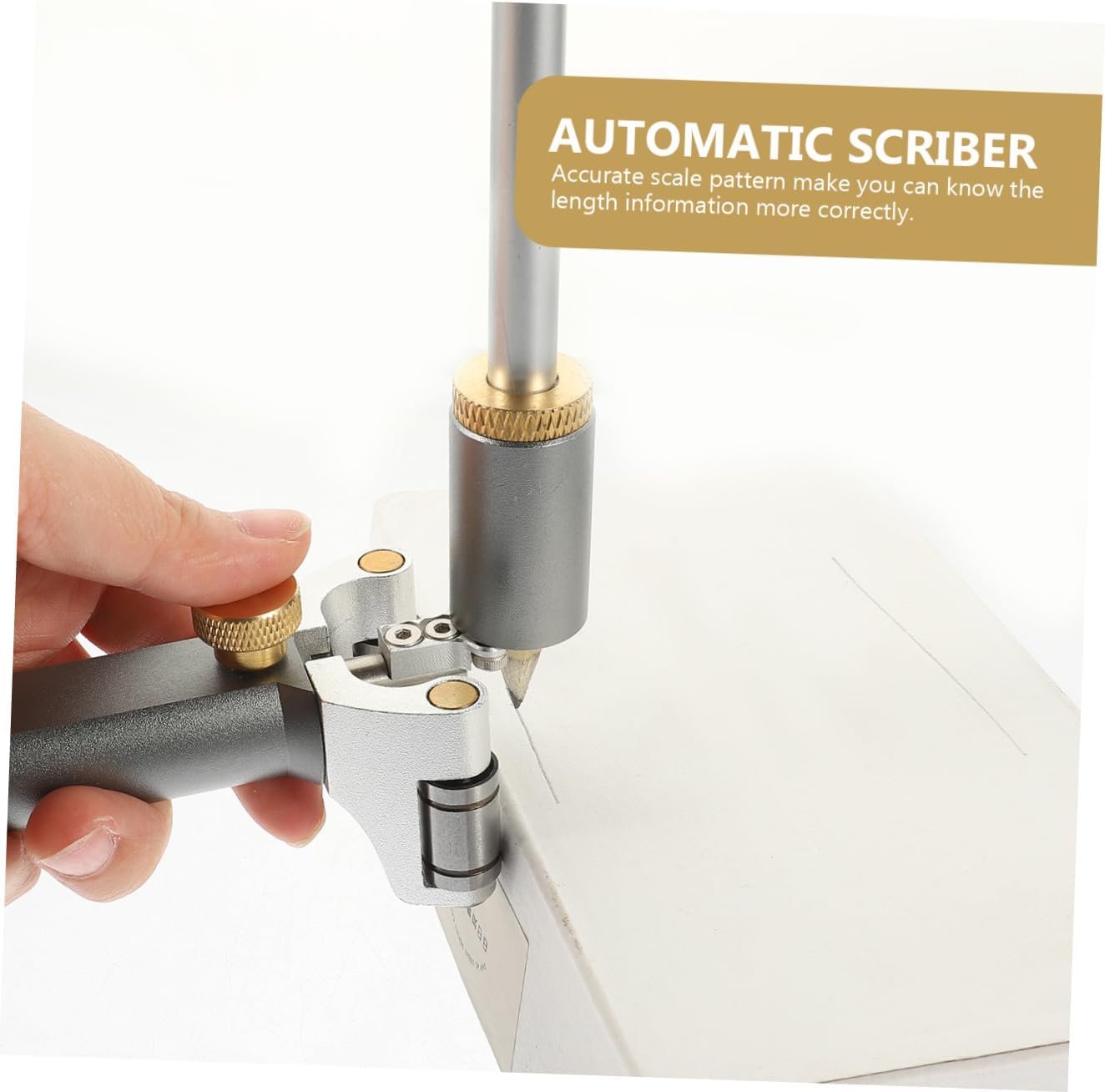 ARTIBETTER Adjustable One Scribber Curved Parallel Line Marking Tool Woodworking Gauge for Precise Measurement and Multi-purpose Handheld Use in Home and Outdoor Projects Random Color