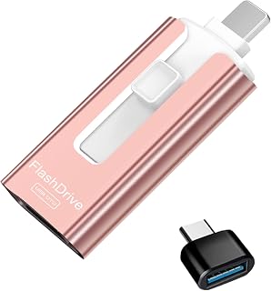 Maximize Your Storage Capacity with The 128GB External Memory Stick - Compatible for Phone, iPad, and Android Devices(Rose-A5)